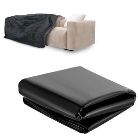 Black Polyethylene Tarp - 16x100ft Roll, 6 Mil Thick Heavy Duty Waterproof Plastic Sheeting