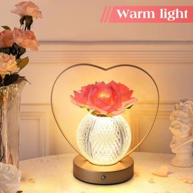 Rose Flower Lamp,Birthday Gifts for Women,Rechargeable Cordless LED Touch Lamps,3-Colour Infinitely Dimming Small Night Light,for Living Room