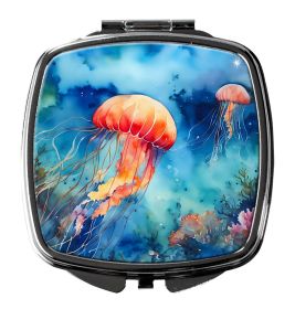 Jellyfish Compact Mirror Decorative Travel Makeup Mirror for Women Girls Gifts Pocket Makeup Mirror Folding Handheld
