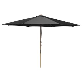 13FT Wooden Patio Umbrella, Black